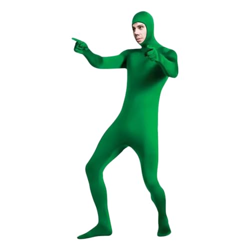 Vexuqedy Ganzkörperanzug Damen Alien Catsuit Shapewear Erwachsene Open Face Bodysuit Jumpsuit Kostüm Kuschelig Halloween Party Cosplay Tight Karneval Kostüme Slim Fit Weihnachten Costumes von Vexuqedy