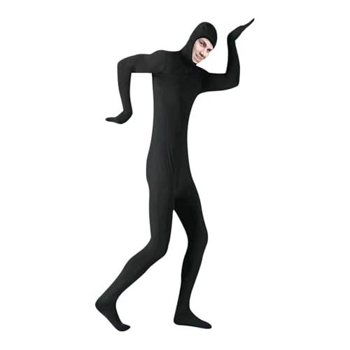 Vexuqedy Ganzkörperanzug Damen Alien Catsuit Shapewear Erwachsene Open Face Bodysuit Jumpsuit Kostüm Kuschelig Halloween Party Cosplay Tight Karneval Kostüme Slim Fit Weihnachten Costumes von Vexuqedy