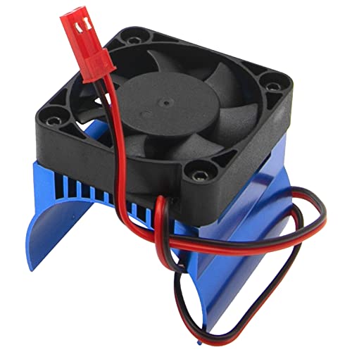 Vgoohobby 42 mm Motorkühlungsventilator Kühlkörper 4074 4274 1515 Motor Universal Kühlkörper kompatibel mit Traxxas 1/10 E-Maxx E-Revo Summit Arrma 1/8 Kraton Talion Typhon RC Auto (blau) von Vgoohobby