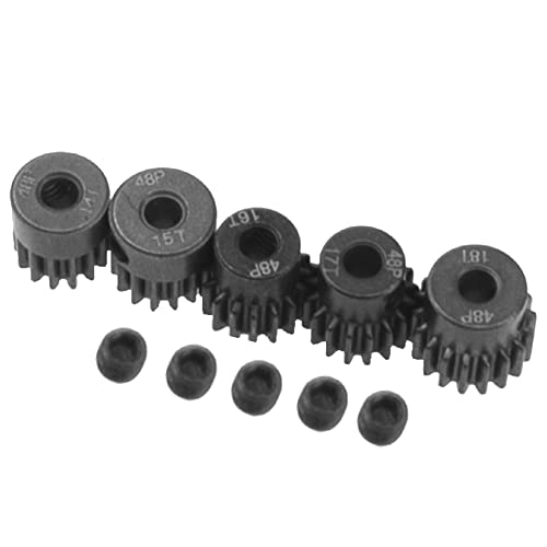 Vgoohobby Steel 48 Pitch Pinion Gear Set 3.175mm Shaft 14T 15T 16T 17T 18T Motor Getriebe kompatibel mit Tamiya Kyosho RedCat Losi Axial Traxxas 1/10 RC Car von Vgoohobby