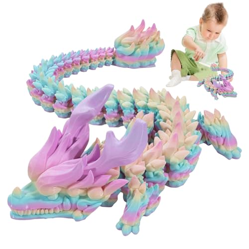 3D-gedruckter Gelenkdrache, 3D-gedruckter Drache, 3D-Druck, voll bewegliches Spielzeug, flexibler Gelenkdrache, Osterei-Korb, für Zuhause, für von Vgvgaj