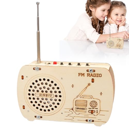 Handgefertigtes Radio-Set, Radio für Kinder - Bauen Sie Ihr eigenes Radio-Kit,Interaktives Bauspielzeug, wissenschaftliche Experimentierelektronik-Bausätze für und Mädchen von Vgvgaj