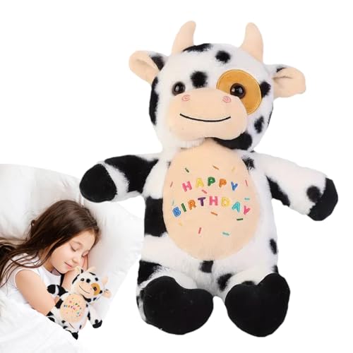 Hochlandkuh-Plüsch,Gefüllter Hochlandkuh-Plüsch - Animal Plushies Toys Happy Birthday Hochlandkuh-Umarmungskissen - Realistische Kuh-Kuscheltiere, schottische Kuh-Plüsch, Highland-Kuh-Puppe für Erwach von Vgvgaj