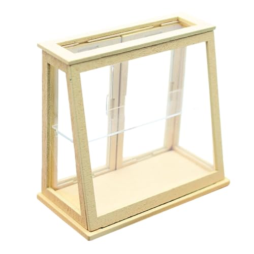 Miniatur-Bäckereikoffer, Puppenhaus-Miniatur-Kuchenschrank - Miniatur-Ladenvitrine für Puppenhaus - Bäckerei-Schrank, transparente Vitrine, Bäckerei-, Modell, Puppenhaus-Zubehör, Kuchenständer von Vgvgaj