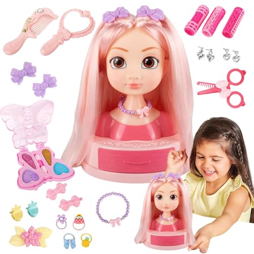Nachahmungsspiel Frisur – Set für Schönheitssalon für kleine Mädchen – Frisur-Kostüm mit Zubehör Lockenstab Haarspange für Zuhause Nachahmungsspiel Frisur – Set für Schönheitssalon für kleine Mädchen – Frisur-Kostüm mit Zubehör Lockenstab Haarspange für Zuhause von Vgvgaj