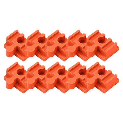 Orange PP -Eisenbahn-Gleisverbinder 10 Stuck Eisenbahnschienen-Verbindungsstücke Verbindungsstücke Für Spielzeugeisenbahn Zubehör Für Eisenbahnschienenadapter Für Kinder Ab 3 Jahren 4x3.2x1.9 cm von Vgvgaj