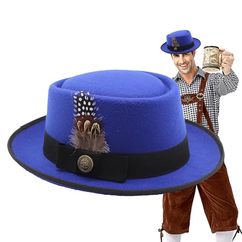 Schwarzer Hut, Oktoberfest Hut Kostüm, Deutsches Bayerisches Oktoberfest Kostüm, Oktoberfest Kostüm-Zubehör mit Federn, vielseitig einsetzbare Embleme für Erwachsene, Männer und Frauen Schwarzer Hut, Oktoberfest Hut Kostüm, Deutsches Bayerisches Oktoberfest Kostüm, Oktoberfest Kostüm-Zubehör mit Federn, vielseitig einsetzbare Embleme für Erwachsene, Männer und Frauen von Vgvgaj