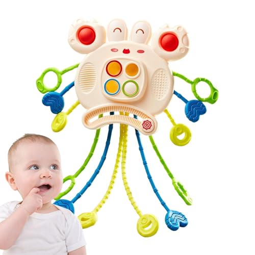 Seilspielzeug, Ziehspielzeug für Babys – lustiges und niedliches Reisespielzeug für Babys, sensorisches Spiel, leichtes sensorisches Spielzeug mit Krabbenmotiv für Babys, Indoor- und Outdoor-Spiel Seilspielzeug, Ziehspielzeug für Babys – lustiges und niedliches Reisespielzeug für Babys, sensorisches Spiel, leichtes sensorisches Spielzeug mit Krabbenmotiv für Babys, Indoor- und Outdoor-Spiel von Vgvgaj