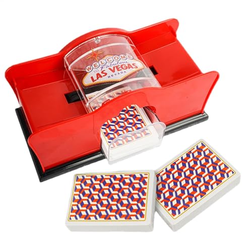 Vgvgaj Card Shuffler 2 Deck, Card Shuffler Handbuch,Spielkartenmischer und -Spender | Manueller 2-Deck-Kartenmischer, Spielkartenmischer für Heimkartenspiele, Reisekartenspiele von Vgvgaj