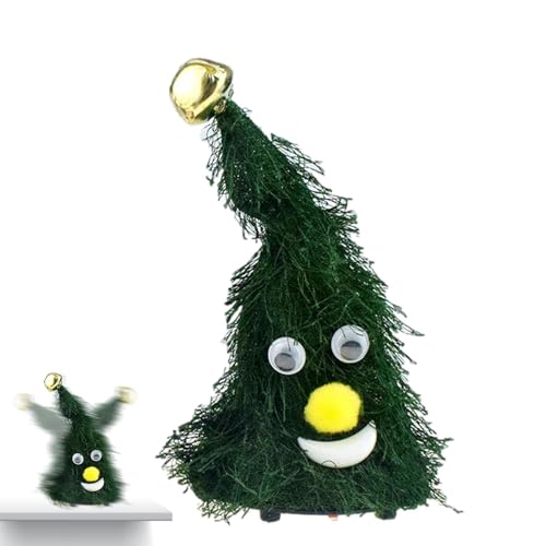 Vgvgaj Light Green PP Singender Tannenbaum Tanzendes Tanzende Weihnachtsmützen-Dekoration Singende Und Tanzende Elektrische Weihnachtsmütze Tanzender Weihnachtsbaum Spielzeug 16x7.5 Cm von Vgvgaj