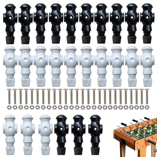 Vgvgaj Tischfußball für Herren, Tischfußball für Herren, Tischfußballmann-Statue, 2 Farben, 26 x kleine Figur, Tischfußball-Komponenten, Spielfigur für Fußballmaschinen-Zubehör Vgvgaj Tischfußball für Herren, Tischfußball für Herren, Tischfußballmann-Statue, 2 Farben, 26 x kleine Figur, Tischfußball-Komponenten, Spielfigur für Fußballmaschinen-Zubehör von Vgvgaj