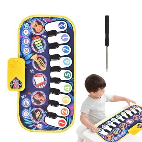 Vgvgaj Toddler Music Decke, Baby Musical Mats | Sensorische Tanztastatur mit , Lernmatte, Decke für Musikinstrumente für und Mädchen von Vgvgaj