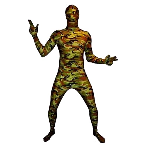 Vhersily 2025 Angebote Herren Damen Kostüm Alien Kostüm Erwachsene Camouflage Ganzkörper Ganzkörper Kostüm Herren Faschingsanzug Cosplay Kostüm von Vhersily