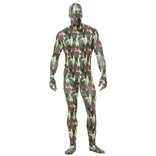 Vhersily 2025 Angebote Herren Damen Kostüm Alien Kostüm Erwachsene Camouflage Ganzkörper Ganzkörper Kostüm Herren Faschingsanzug Cosplay Kostüm von Vhersily