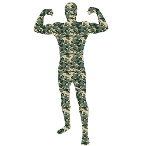 Vhersily 2025 Angebote Herren Damen Kostüm Alien Kostüm Erwachsene Camouflage Ganzkörper Ganzkörper Kostüm Herren Faschingsanzug Cosplay Kostüm von Vhersily