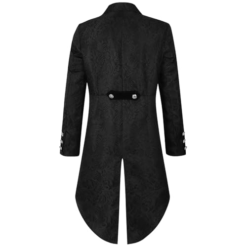 Vhersily 2025 Mittelalterliches Kleid Herren Lang Vintage Frac Mittelalterliche Jacke Prinzen Tuxedo Redingote Uniform Mittelalterliches Kostüm Herren von Vhersily