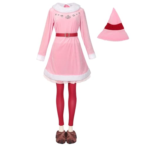 Vhersily Elf Weihnachtskleid - Damenkostüm Neujahr Freund Elf | Weihnachtskostüme für Damen, Weihnachtskostüm für Erwachsene, Herren, Frauen, Erwachsene Anime Cosplay von Vhersily