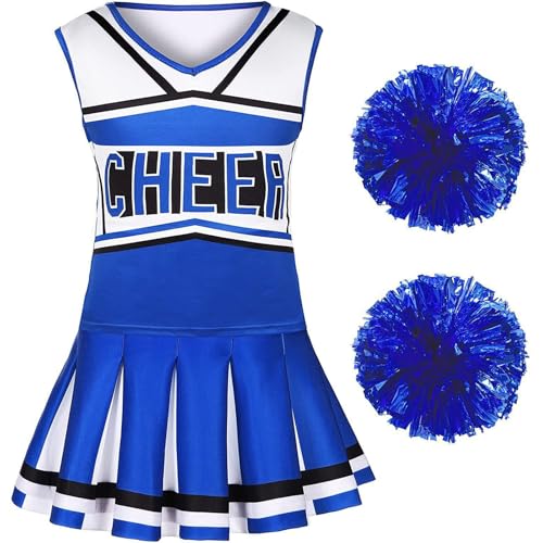 Vhersily Geschenke Angebote Cheerleader-Kostüm für Frauen Cheerleader-Uniform Maske für Teenager Halloween Musikkleid von Vhersily