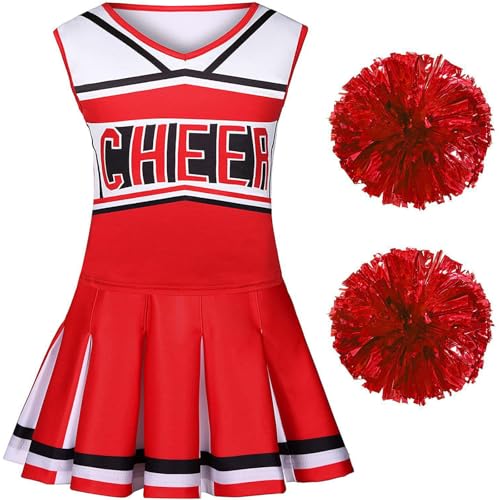 Vhersily Geschenke Angebote Cheerleader-Kostüm für Frauen Cheerleader-Uniform Maske für Teenager Halloween Musikkleid von Vhersily