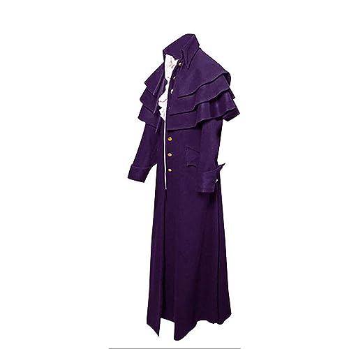 Vhersily Retro Herren Kostüm - Karneval Renaissance Kostüm Gothic Viktorianisch Steampunk Frack Mittelalter Jacke Viktorianische Stickerei Smoking Uniform von Vhersily