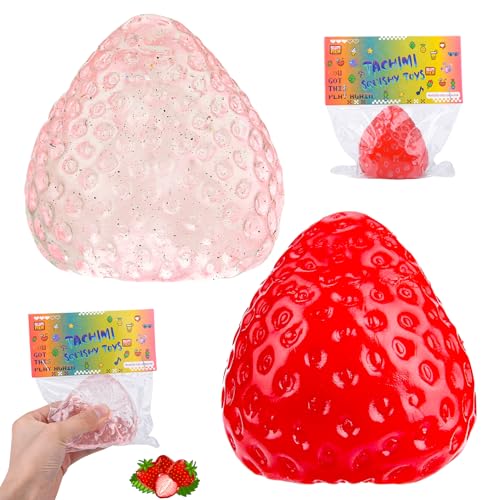 Vibbang 2 Stück Taba Squishy, Erdbeer-Stressball Quetschspielzeug, Taba Squishy XXL, Squishy Toy, Anti Stress Squishy Erdbeer Fidget Toys, Stressbälle Erdbeere für Erwachsene Kinder Vibbang 2 Stück Taba Squishy, Erdbeer-Stressball Quetschspielzeug, Taba Squishy XXL, Squishy Toy, Anti Stress Squishy Erdbeer Fidget Toys, Stressbälle Erdbeere für Erwachsene Kinder von Vibbang