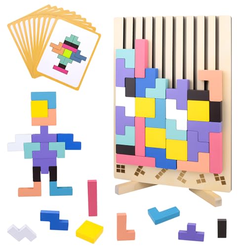 Vibbang 3D Puzzle Tetris Spiel Kinder, Holz Stapelspiel Tetris, Holzpuzzle Tetris 3D, Montessori Holzspielzeug Tetris, Intelligenz Jigsaw, Geschenk für Kinder,Gehirn Puzzle Vibbang 3D Puzzle Tetris Spiel Kinder, Holz Stapelspiel Tetris, Holzpuzzle Tetris 3D, Montessori Holzspielzeug Tetris, Intelligenz Jigsaw, Geschenk für Kinder,Gehirn Puzzle von Vibbang