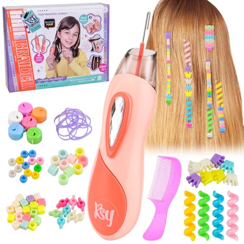 Vibbang Haarflechtmaschine Mädchen, Haare Flechten Maschine, Flechtmaschine Haare Kinder, Haarschmuck Mädchen, Hair Bedazzler Kit, Magic Hair Styling Tools, Geburtstagsgeschenk Für Mädchen von Vibbang