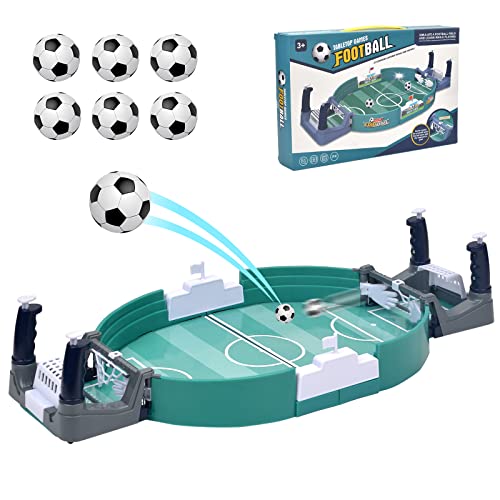 Vibbang Interaktives Tischfußballspiel Spielzeug, Mini Tischkicker Spielzeug mit 6 Stück Fußball, Mini Tischkicker Fussball Geschenke Jungen Kinder Geburtstagsfeier WM Spielzeug von Vibbang