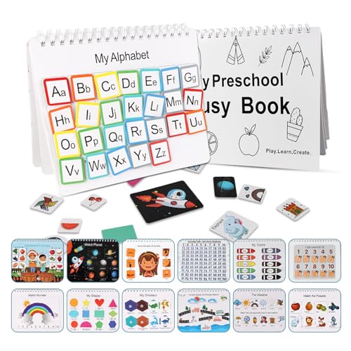 Vibbang My Preschool Busy Book, Busy Book Preschool Learning Activities, Vorschul Lernaktivitäten, Kinderspielzeug Lernspielzeug, Geschenk Malbuch und Lernmaterial von Vibbang