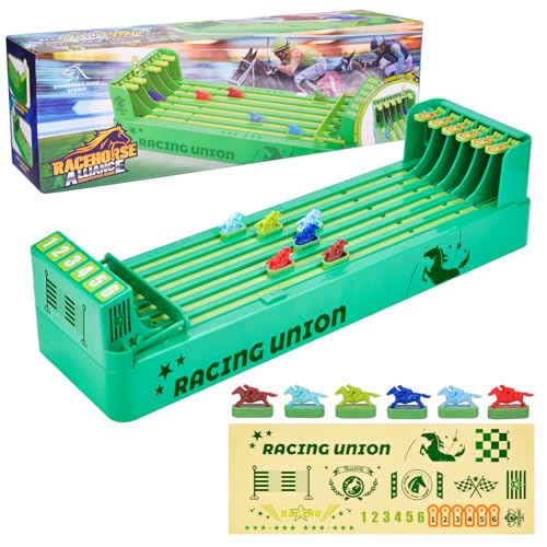 Vibbang Pferderennen Spiel Elektrisch, Tischspiele Pferde Spiele, Horse Racing Game, Pferderennen Brettspiel, Tabletop Spiele für Erwachsene Kinder, für unterhaltsame Spiele für Familienpartys von Vibbang