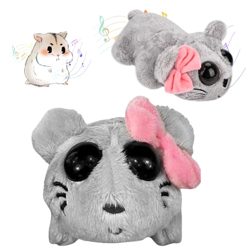 Vibbang Sad Hamster, Sad Hamstere Meme Plüschtier mit Eingebautem Geigensound, Hamster Kuscheltier Plushies, Süße Hamster Spielzeug Plushies Weiches Plüsch Geschenk für Familie, Freunde von Vibbang