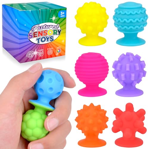 Vibbang Sensory Fidget Toys Kids Adults ：Textured Suction Cup Toys for Kids (A) von Vibbang