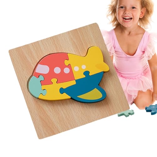 -Holzpuzzles, Kleinkindpuzzles im Alter von 1–3 Jahren - 3D-Tierpuzzles aus Holz für Kinder - Feinmotorik-Lernen, Spielzeug, pädagogisches Lernspielzeug für Kinder für Kleinkinder von 1–3 Jahren, Ges von Vibhgtf