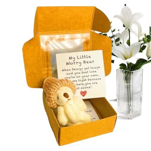 Mini-Bären – Teddybär in Box | handgefertigte Puppe mit Tasche, Plüschtier im Taschenformat, handgefertigt mit Karte für Kinder, Babyparty, Weihnachten, Valentinstag Mini-Bären – Teddybär in Box | handgefertigte Puppe mit Tasche, Plüschtier im Taschenformat, handgefertigt mit Karte für Kinder, Babyparty, Weihnachten, Valentinstag von Vibhgtf