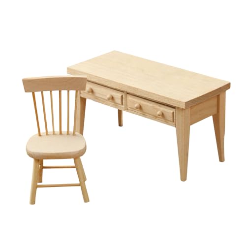 Möbel für Puppenhaus, Tisch und Stühle | Miniaturmöbel, kleine Dekoration im Maßstab 1/12 für Sammler, Symbolisches Spiel für Kinder, Architekturmodelle und Ausstellungen Möbel für Puppenhaus, Tisch und Stühle | Miniaturmöbel, kleine Dekoration im Maßstab 1/12 für Sammler, Symbolisches Spiel für Kinder, Architekturmodelle und Ausstellungen von Vibhgtf