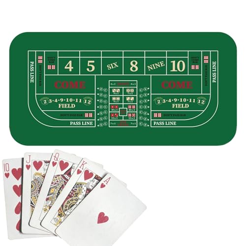 Poker-Tischdecke, 120 x 60 cm, Poker-Tischplatten, rutschfeste Poker-Tischmatte, Spieltischmatte, Holdem-Poker-Matte, Kartentischabdeckungen für Pokerparty, Spendenaktionen, Themenabend von Vibhgtf