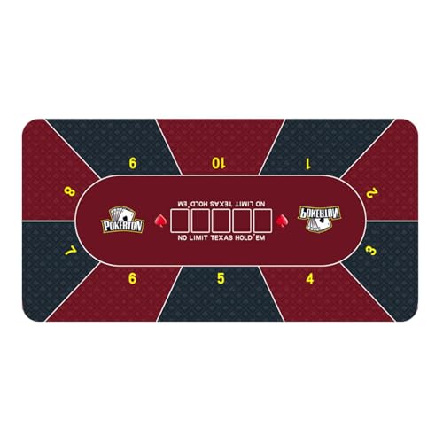 Poker-Tischdecke – 120 x 60 cm Poker-Tischdecke, Poker-Tischplatten | Rutschfeste Pokermatte, Poker-Tischauflage, Spieltischmatte, Holdem-Pokermatte, Kartentisch-Abdeckungen für Poker-Partys, Spendena von Vibhgtf