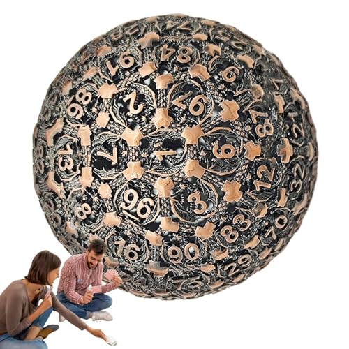 Polyeder-Würfel aus Metall – Einzelwürfel mit 100 Seiten für Rollenspiele, hochpräzises Unterhaltungswerkzeug für leidenschaftliche Spieler und Sammler Polyeder-Würfel aus Metall – Einzelwürfel mit 100 Seiten für Rollenspiele, hochpräzises Unterhaltungswerkzeug für leidenschaftliche Spieler und Sammler von Vibhgtf