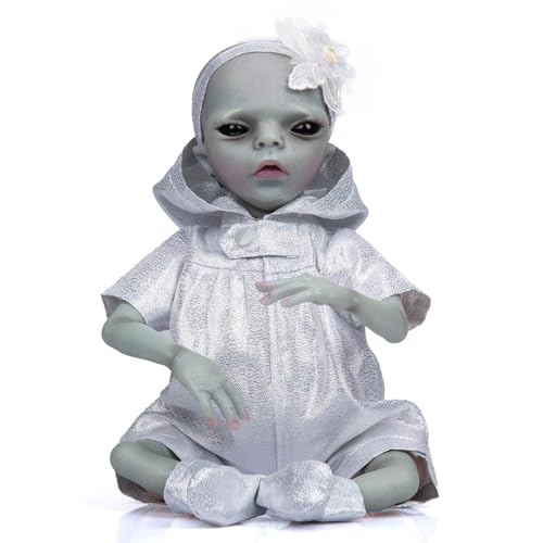 Sammlerstück-Reborn-Puppe – realistische Alien-Puppe | Ganzkörperpuppen aus Vinyl und Silikon | Ultrarealistische Babypuppe | 14 Zoll bewegliche Babypuppe von Vibhgtf