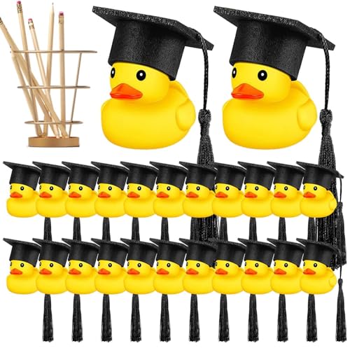 Vibhgtf Abschluss-Gummiente – kleine Gummienten, weiche Gummienten, Abschlussenten mit schwarzem Hut, Gastgeschenke Gummienten, Abschlussente für Abschlussfeier, Thema, Geburtstagsparty Vibhgtf Abschluss-Gummiente – kleine Gummienten, weiche Gummienten, Abschlussenten mit schwarzem Hut, Gastgeschenke Gummienten, Abschlussente für Abschlussfeier, Thema, Geburtstagsparty von Vibhgtf