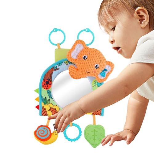 Vibhgtf Autositz-Spielzeug – Baby-Spielzeugauto-Sicherheitssitz mit Spiegel | Niedlicher Autositz-Anhänger für Babys, Kleinkinder, Kinder, Kinder und Neugeborene. von Vibhgtf