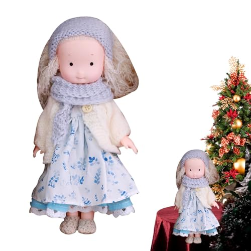 Vibhgtf Handgemachte Puppe - Mädchen-Stoffpuppe - Entzückende Anime-Stoffpuppe | Beruhigendes Schlafspielzeug, Kinderspielzeug, weiche Stoffpuppe mit Herbstmotiv, Kleid und Zubehör von Vibhgtf