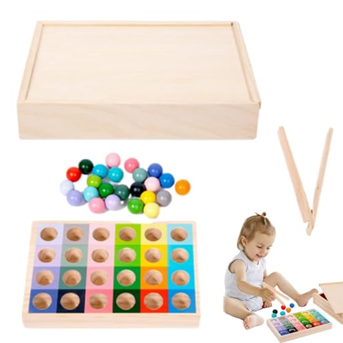 Vibhgtf Sortierspielzeug für Kleinkinder, passende Spiele für Kleinkinder | -Matching- und Sortierspielzeug,Interaktives Perlenspiel, Lern- und Lernspielzeug, farblich passendes Spielzeug für Sammle von Vibhgtf