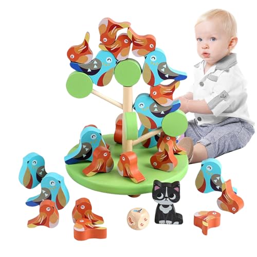 Vibhgtf Stapelspiel, Hölzerne Stapelvogel Spielzeuge, Feinmotorik Aktivität, Interaktives Lernspielzeug für Klassenzimmer und Familientisch Vibhgtf Stapelspiel, Hölzerne Stapelvogel Spielzeuge, Feinmotorik Aktivität, Interaktives Lernspielzeug für Klassenzimmer und Familientisch von Vibhgtf