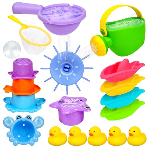 Vicloon 16 Stück Badespielzeug Baby ab 1 2 3 4 Jahre, Badewannenspielzeug Wasserspielzeug Kinder mit Boote Badelöffeln Badeente, Ozean Sandspielzeug, Schwimmbad Pool Spielzeug, Outdoor Lernspiel Vicloon 16 Stück Badespielzeug Baby ab 1 2 3 4 Jahre, Badewannenspielzeug Wasserspielzeug Kinder mit Boote Badelöffeln Badeente, Ozean Sandspielzeug, Schwimmbad Pool Spielzeug, Outdoor Lernspiel von Vicloon