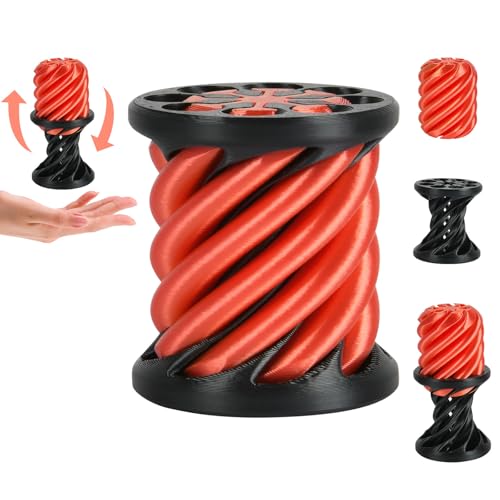 Vicloon Impossible Cylinder Passthrough Sculpture, 3D Printed Spiral Columnar Fidget Toy, Mini Vortex Thread Illusion, Anxiety Relief Spiral Columnar Toy, Stressabbau Fingerspiele (Zylinder) von Vicloon