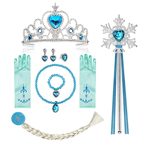 Vicloon Prinzessin Kostüme Zubehör, Mädchen Dress up Zubehör ELSA die Schneekönigin Dress Up Accessoires von Vicloon