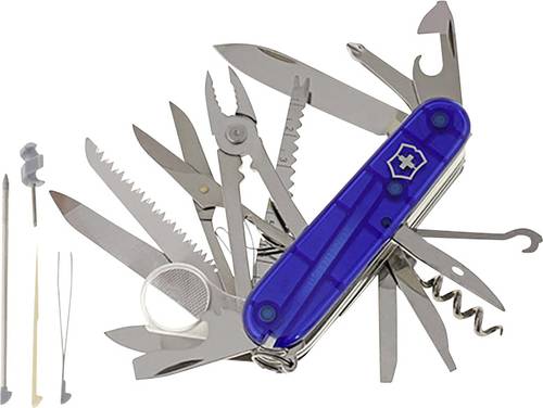 Victorinox SwissChamp 1.6795.T2 Schweizer Taschenmesser Anzahl Funktionen 33 Blau (transparent) von Victorinox