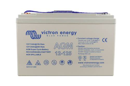 Victron Energy AGM Super Cycle 12V 125Ah BAT412112081 Bleiakku 12V 125Ah Blei-Gel (B x H x T) 330 x von Victron Energy