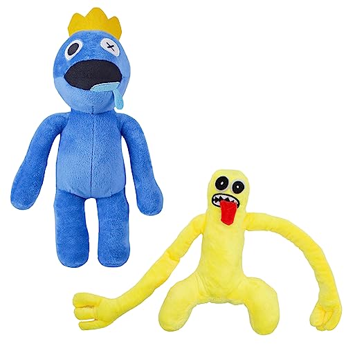 2PCs Rainbow Friends Plüsch. Regenbogen Freunde Plüschpuppen. Weiche Puppe Regenbogenfreunde als Geschenk für Jungen und Mädchen. Blue und Yellow. von Vicyol S&D